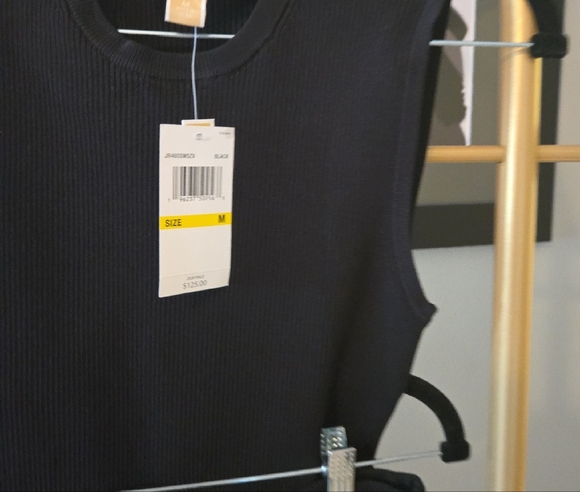 Michael Kors Black Tank Top with Gold Accents And Matching Midi Skirt Withb gold - Picture 6 of 6